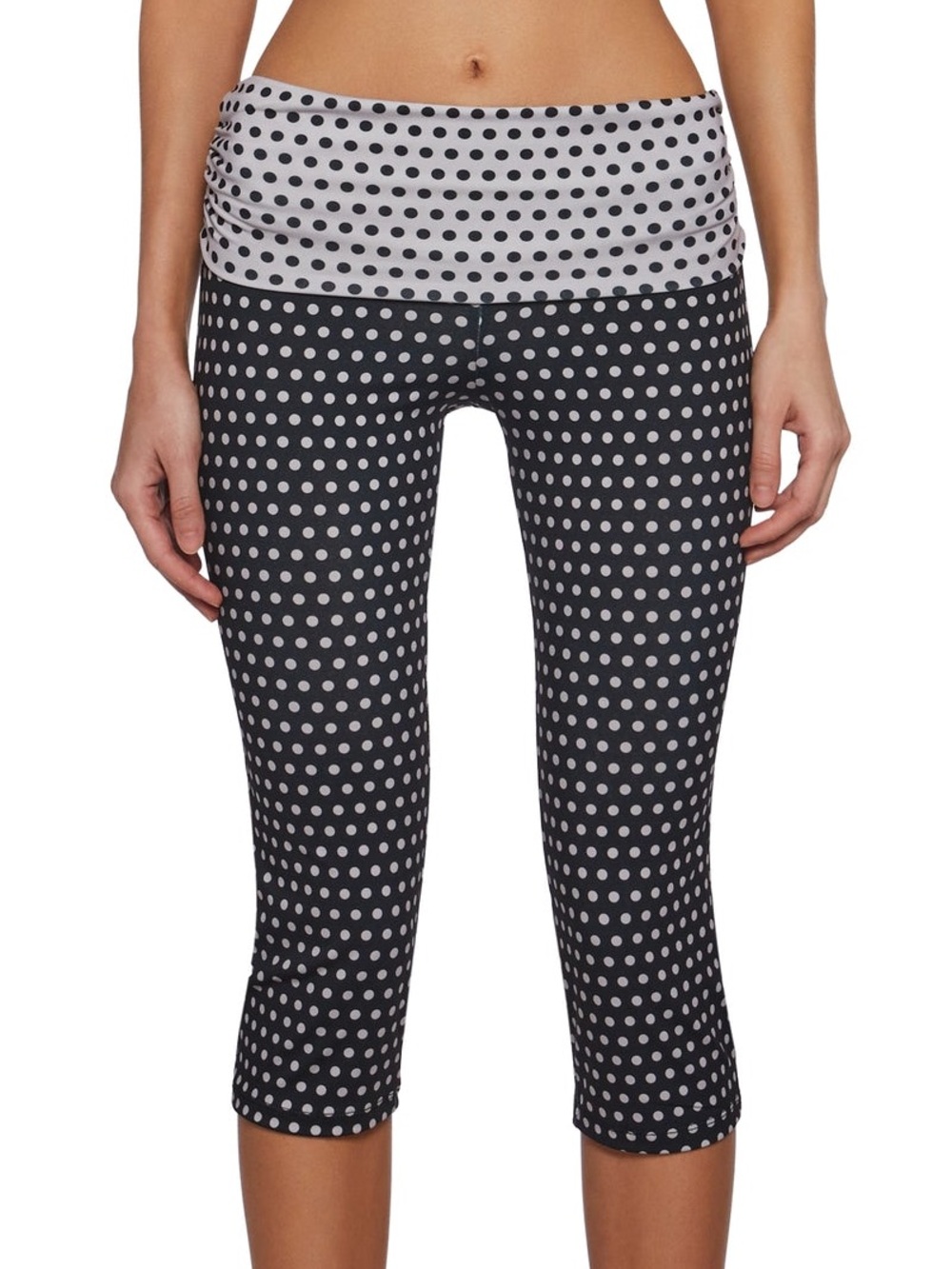 Dollskill Delia’s Foldover Polka Dot Capri Pants